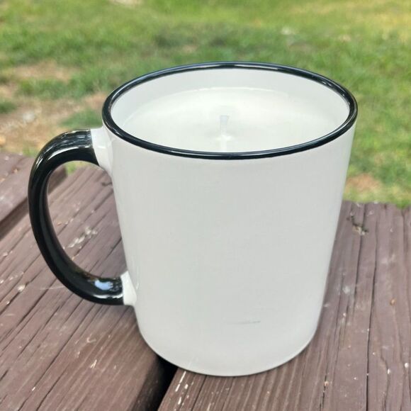 Fall Means Football Mug Candle Mahogany Coconut Scent Premium Wax Pet Friendly‎ - Picture 2 of 3